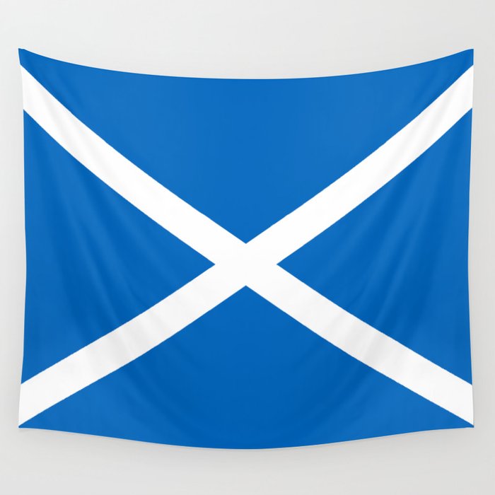 Blue and White Scottish Flag Wall Tapestry