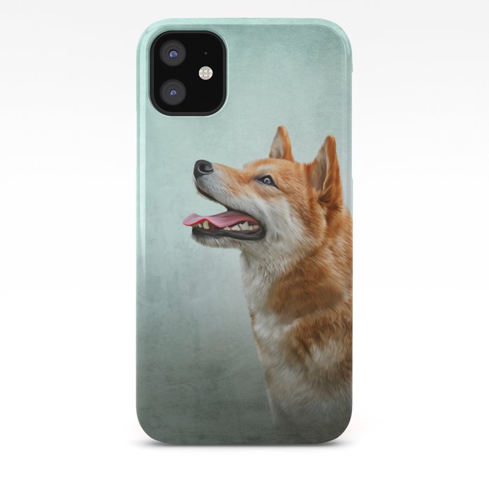 Drawing Japanese Shiba Inu Dog 2 Iphone Case By Bonidog