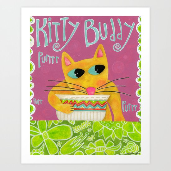 Kitty Buddy Art Print