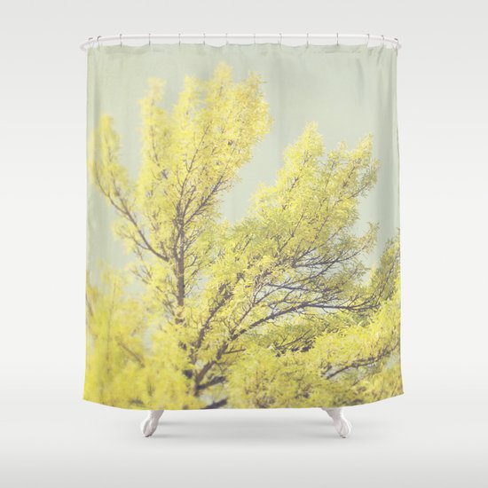 Yellow Tree Shower Curtain