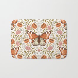 William Morris Inspired Monarch Butterfly Pattern Bath Mat