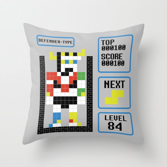 TETRIS: Defender Type Throw Pillow