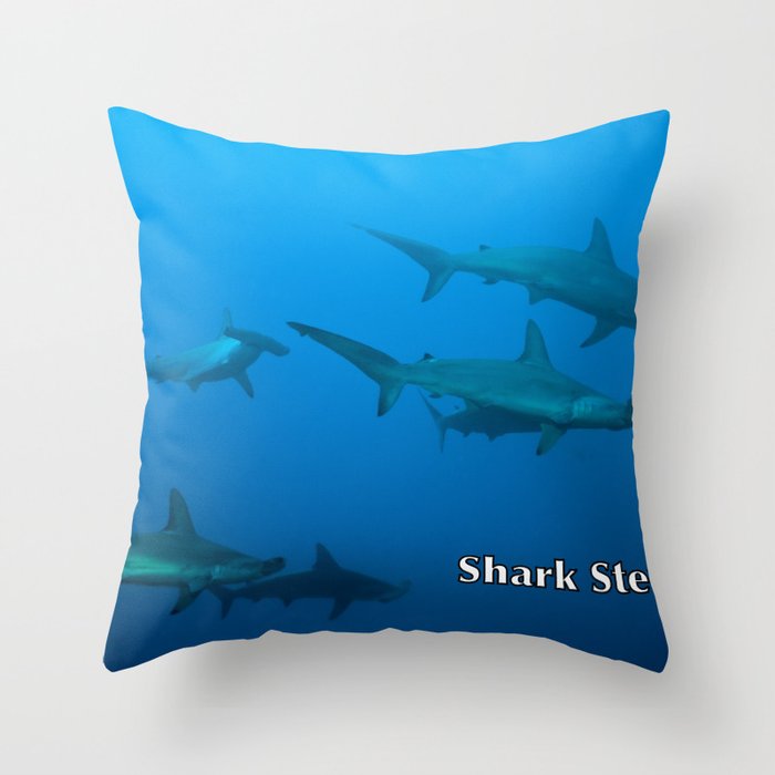Hammerhead Shark- Here is Looking at You Throw Pillow