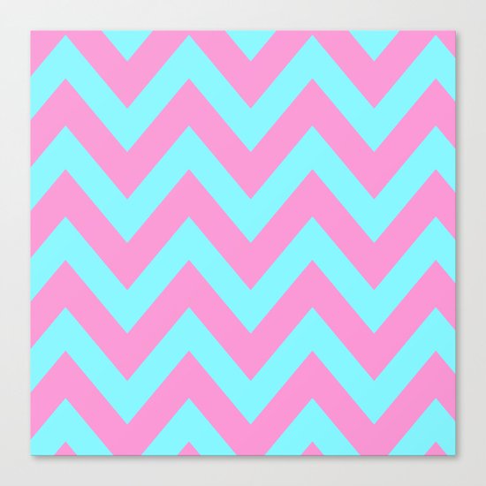 PINK & TEAL CHEVRON Canvas Print