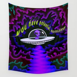 "You Have Potential, Earthling" Blacklight Poster Wall Tapestry