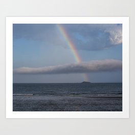 Rainbow over Egg Rock from the Lynn Waterfront Art Print