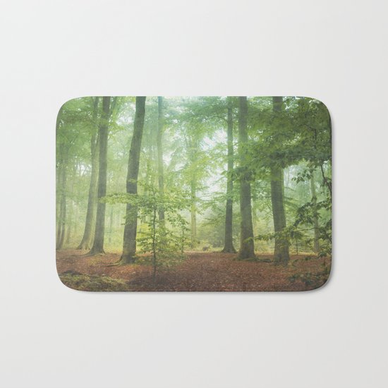 Hazy Summer Forest Bath Mat