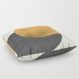 Halfmoon Colorblock - Gold Charcoal Floor Pillow
