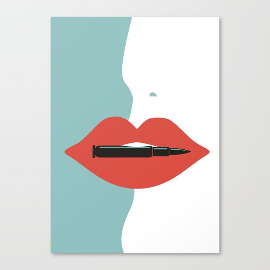 Bite the bullet Canvas Print