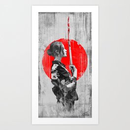 Samurai Girl Art Print