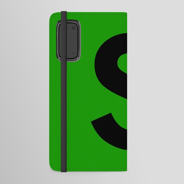 Letter S (Black & Green) Android Wallet Case