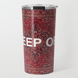 Antique oriental red carpet - keep off Travel Mug