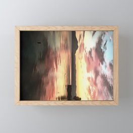 Sunset Reflected On Water Framed Mini Art Print