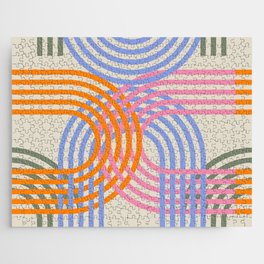 Underlying Serenity - 60s Retro Pattern of Arches Jigsaw Puzzle