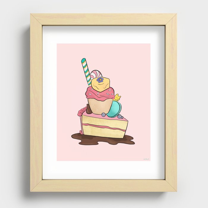 Sweets Tower Recessed Framed Print