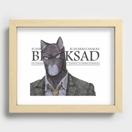 Polygonal Cat - Blacksad Recessed Framed Print