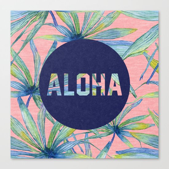 Aloha - pink version Canvas Print