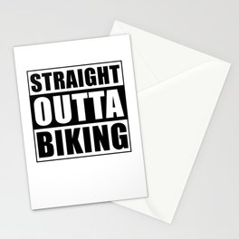 Straight Outta Biking Stationery Card