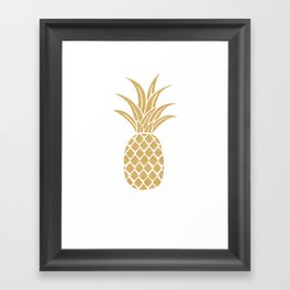 Regal Gold Pineapple Framed Art Print