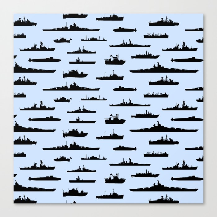 Battleship // Light Blue Canvas Print
