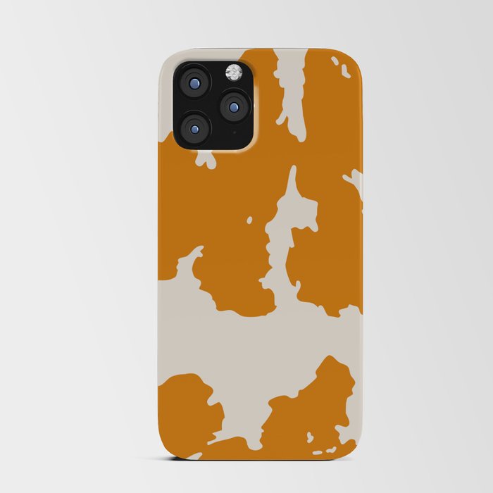 Orange Cowhide Spots iPhone Card Case