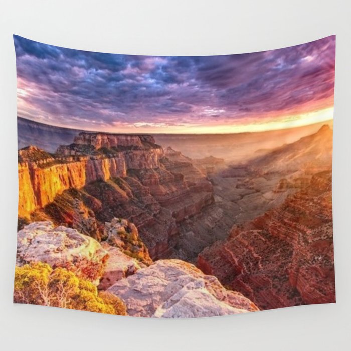 Purple Sunset at the Grand Canyon Wall Tapestry