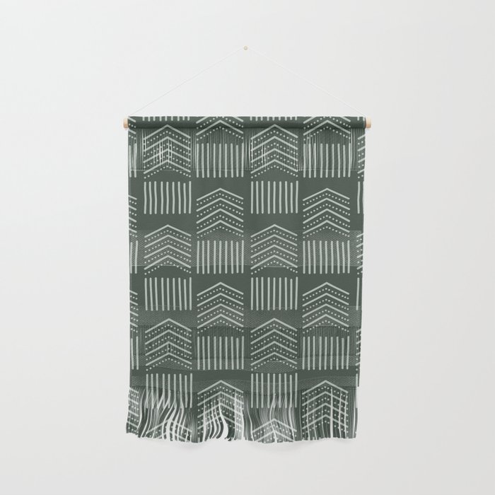 Green Two Toned Tribal Wall Hanging