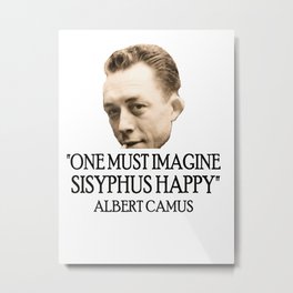 Happiness is absurd Metal Print | People, Graphic Design, Vintage, Typography 