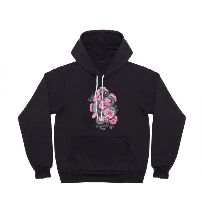 Snakes and pink roses Hoody