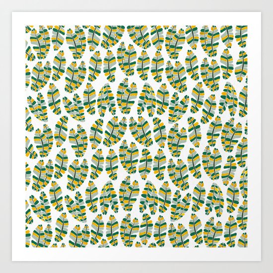 Banana Gold Leaves Art Print