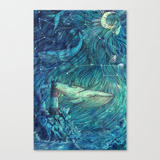 Moonlit Sea Canvas Print