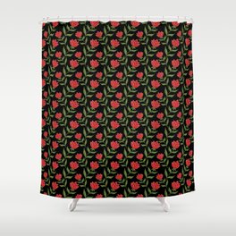 Dark Floral Shower Curtains Society6