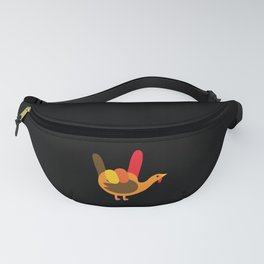 Autumn Fall Turkey Rock And Roll Sign Thanksgiving Fanny Pack