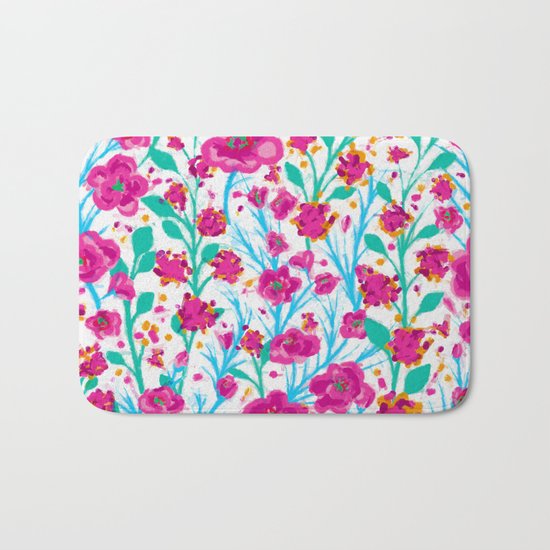 There are many flowers Bath Mat