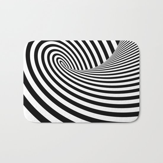 Dizzy lines - Optical game 16 Bath Mat