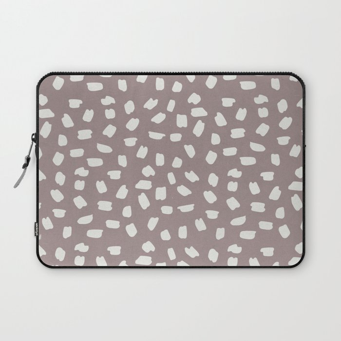 Simply Ink Splotch Lunar Gray on Red Earth Laptop Sleeve