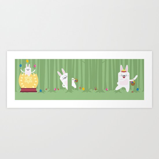 Easter Bunnyville Art Print