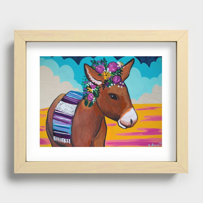 Southwest Donkey Recessed Framed Print