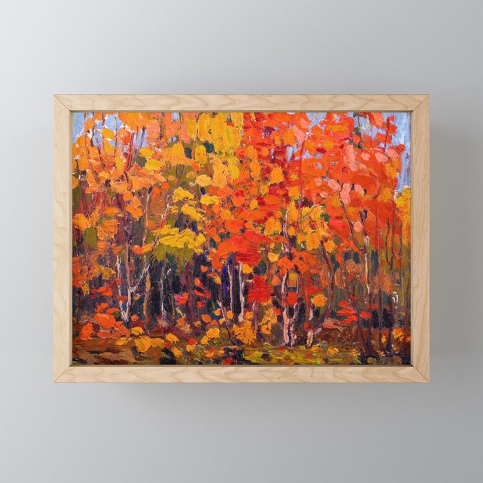 Tom Thomson - Autmn Wood - Canada, Canadian Oil Painting - Group of Seven Framed Mini Art Print