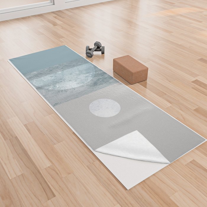 Abstraction_MOONLIGHT_BLUE_HORIZON_OCEAN_POP_ART_0328M Yoga Towel