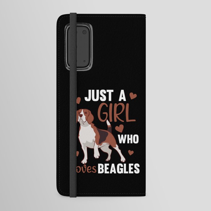 Just A Girl who Loves Beagles - Sweet Beagle Dog Android Wallet Case