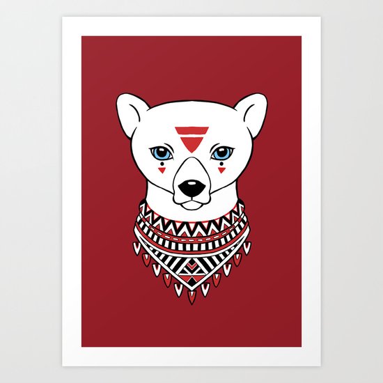 Tribal Bear Art Print