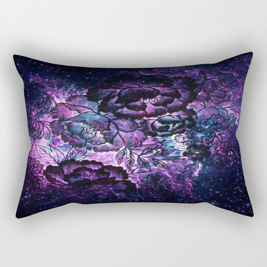 Magical Evening Floral Abstract Rectangular Pillow