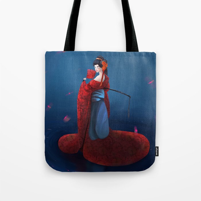 Geisha in red Tote Bag