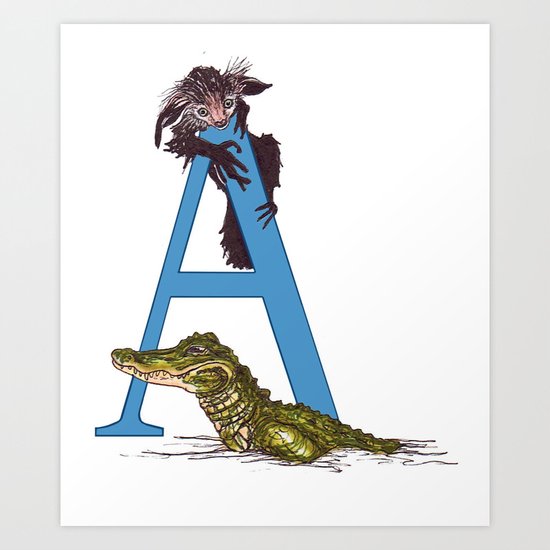 A is for Aye-Aye Art Print