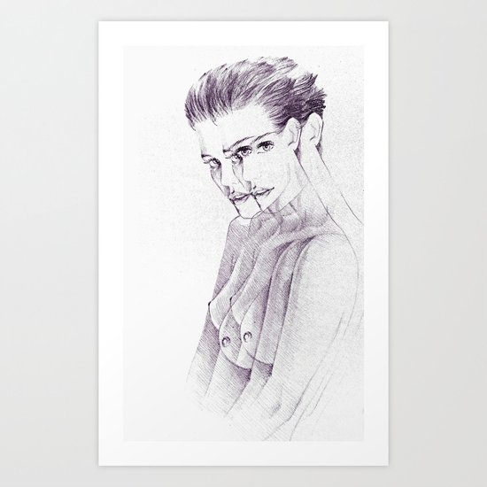Nude Pencil Drawing Fine Art Portrait Art Print By Go Alexxa Go