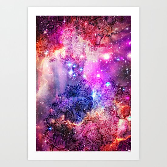 Doodles in Deep Space Art Print