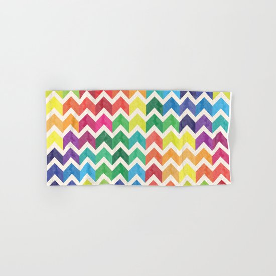 Watercolor Chevron Pattern IV Hand & Bath Towel