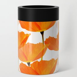 Orange Poppies On A White Background #decor #society6 #buyart Can Cooler