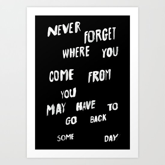 NEVERFORGET Art Print